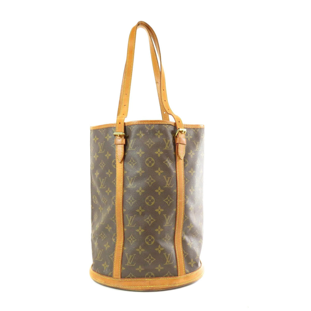 Louis Vuitton Bucket Tote Monogram Canvas Bag Brown